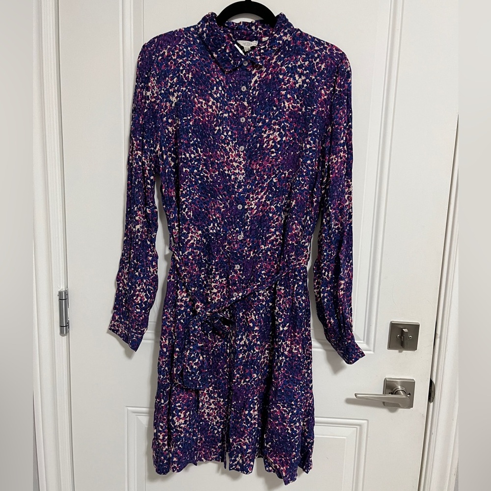 NWT - Fat Face Women's Charlie Layered Spot Shirt Dress - US 12/L